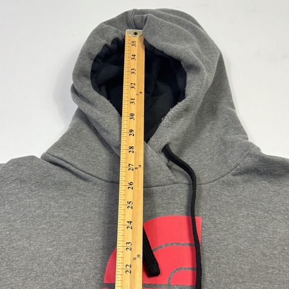 The North Face Half Dome Hoodie Sweatshirt Mens XL Gray Red Logo Pullover Fleece - Picture 6 of 12